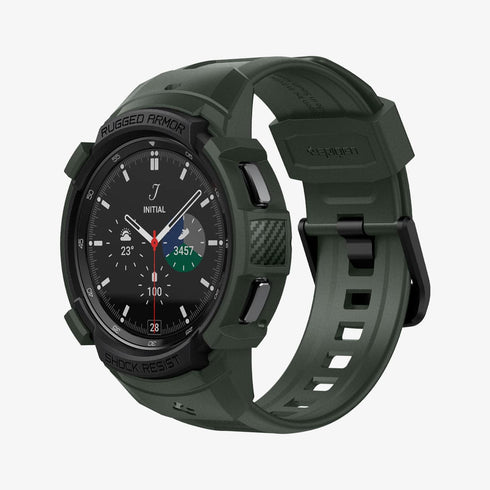 ACS06488 - Galaxy Watch 6 Classic (47mm) Case Rugged Armor Pro in black showing the front